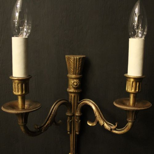 FRENCH PAIR OF GILDED BRONZE WALL LIGHTS - ADDITIONAL PHOTO 2