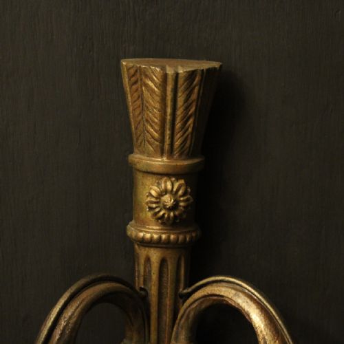FRENCH PAIR OF GILDED BRONZE WALL LIGHTS - ADDITIONAL PHOTO 7