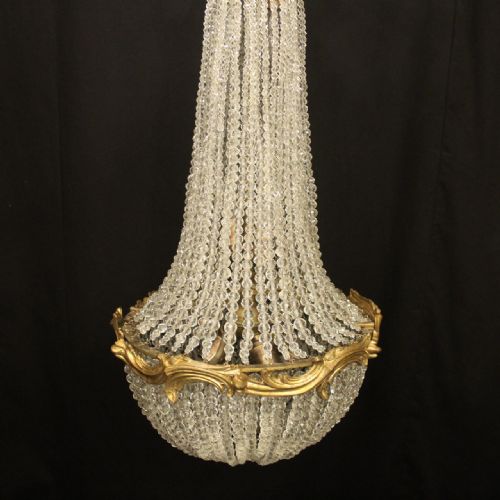 FRENCH TENT WATERFALL BRONZE ANTIQUE CHANDELIER - ADDITIONAL PHOTO 3