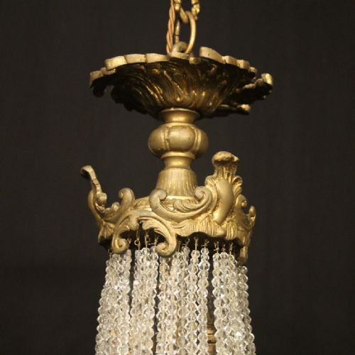 FRENCH TENT WATERFALL BRONZE ANTIQUE CHANDELIER - ADDITIONAL PHOTO 8