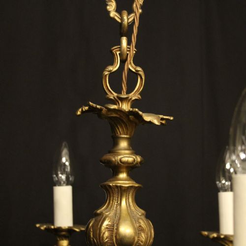 FRENCH GILDED BRASS 18 LIGHT ANTIQUE CHANDELIER - ADDITIONAL PHOTO 6