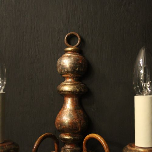 ITALIAN PAIR OF POLYCHROME TWIN ARM WALL LIGHTS - ADDITIONAL PHOTO 4