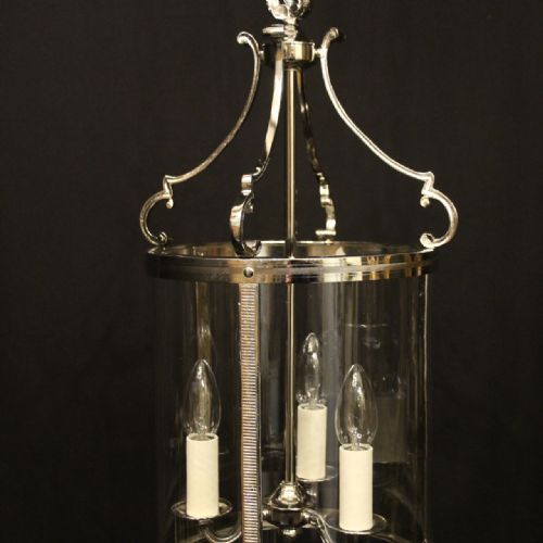 FRENCH RENICKEL TRIPLE LIGHT ANTIQUE CONVEX LANTERN - ADDITIONAL PHOTO 2