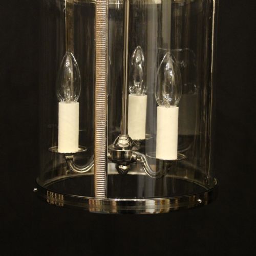 FRENCH RENICKEL TRIPLE LIGHT ANTIQUE CONVEX LANTERN - ADDITIONAL PHOTO 6