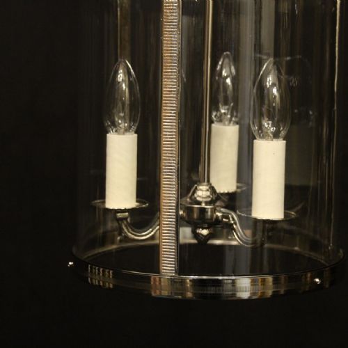 FRENCH RENICKEL TRIPLE LIGHT ANTIQUE CONVEX LANTERN - ADDITIONAL PHOTO 8
