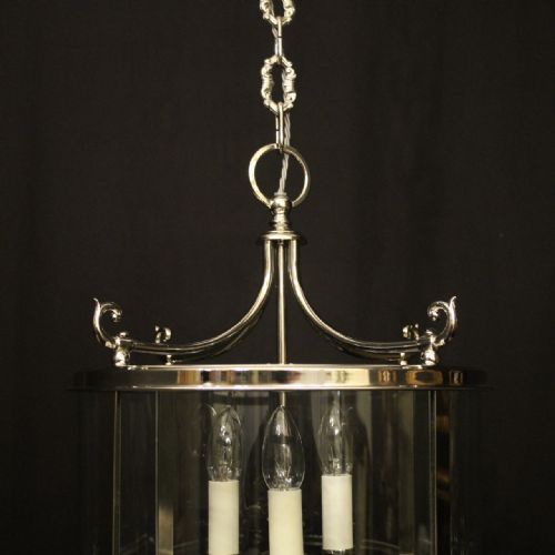 FRENCH RENICKEL TRIPLE LIGHT CONVEX LANTERN - ADDITIONAL PHOTO 2