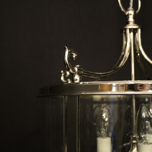 FRENCH RENICKEL TRIPLE LIGHT CONVEX LANTERN - ADDITIONAL PHOTO 3