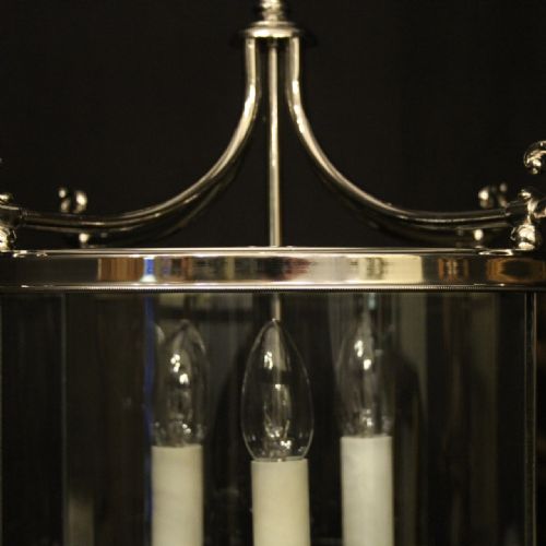 FRENCH RENICKEL TRIPLE LIGHT CONVEX LANTERN - ADDITIONAL PHOTO 5