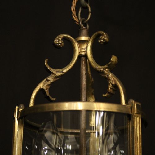 FRENCH GILDED BRASS TWIN LIGHT ANTIQUE LANTERN - ADDITIONAL PHOTO 6