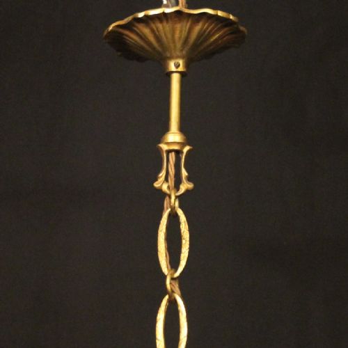 FRENCH GILDED BRONZE ANTIQUE HALL LANTERN - ADDITIONAL PHOTO 9