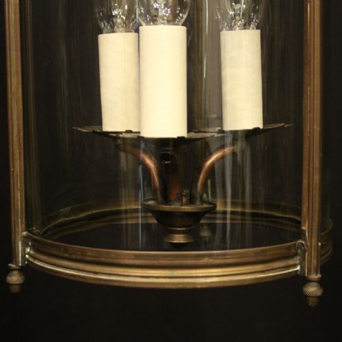 FRENCH BRASS ANTIQUE CONVEX HALL LANTERN - ADDITIONAL PHOTO 7