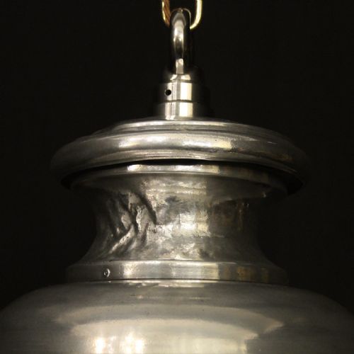 LARGE OVERSIZED FRENCH STEEL BRASS 4 LIGHT LANTERN - ADDITIONAL PHOTO 5