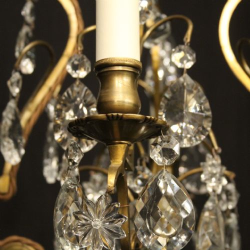 FRENCH GILDED 4 LIGHT BIRDCAGE CHANDELIER - ADDITIONAL PHOTO 5