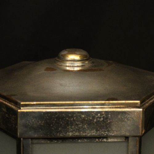 ENGLISH PAIR OF SILVER PLATED ART DECO LANTERNS - ADDITIONAL PHOTO 2
