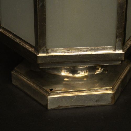 ENGLISH PAIR OF SILVER PLATED ART DECO LANTERNS - ADDITIONAL PHOTO 4