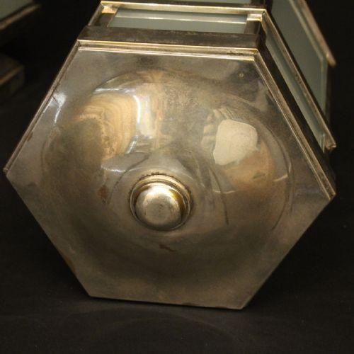 ENGLISH PAIR OF SILVER PLATED ART DECO LANTERNS - ADDITIONAL PHOTO 6