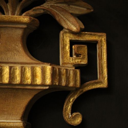 FRENCH SET OF 4 GILTWOOD ANTIQUE TWIN ARM WALL LIGHTS - ADDITIONAL PHOTO 4