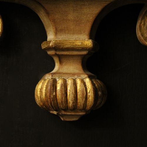 FRENCH SET OF 4 GILTWOOD ANTIQUE TWIN ARM WALL LIGHTS - ADDITIONAL PHOTO 6