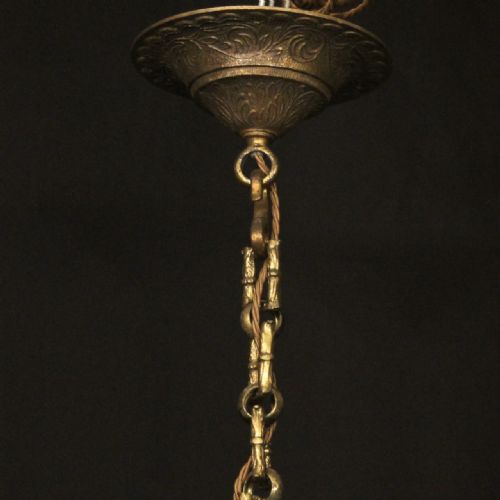 FRENCH 19TH CENTURY GILDED BRONZE 16 LIGHT TIERED ANTIQUE GASOLIER - ADDITIONAL PHOTO 9