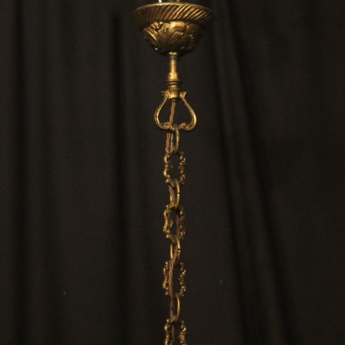 FRENCH GILDED BRONZE CRYSTAL 10 LIGHT ANTIQUE CHANDELIER - ADDITIONAL PHOTO 9