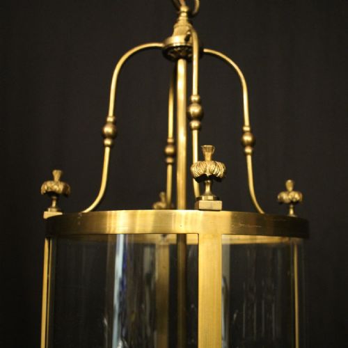 FRENCH GILDED BRASS FOUR LIGHT ANTIQUE LANTERN - ADDITIONAL PHOTO 3