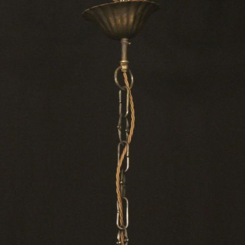 FRENCH GILDED 9 LIGHT BIRDCAGE ANTIQUE CHANDELIER - ADDITIONAL PHOTO 9