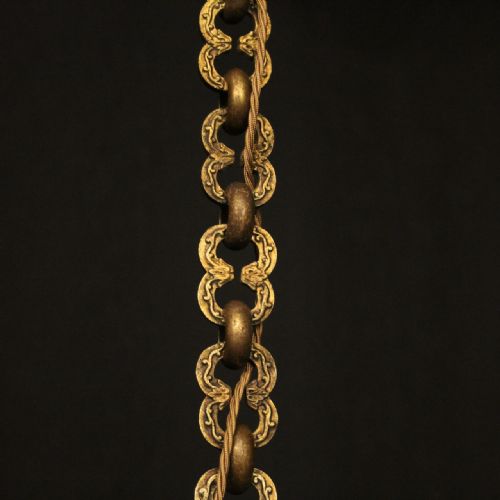 QUALITY FRENCH 19TH C GILDED BRONZE 6 LIGHT ANTIQUE CHANDELIER - ADDITIONAL PHOTO 8
