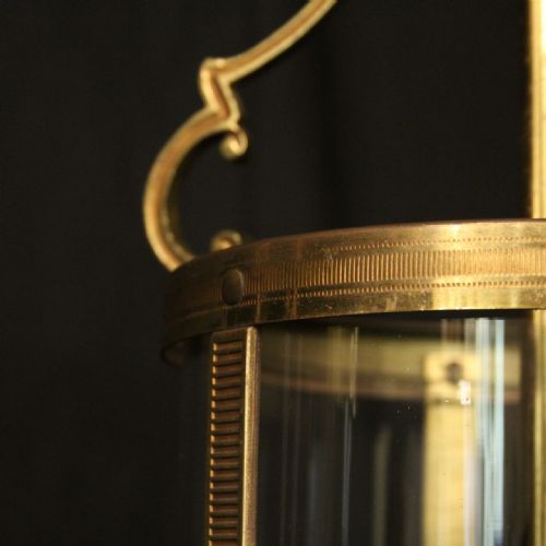 FRENCH PAIR OF GILDED ANTIQUE CONVEX HALL LANTERNS - ADDITIONAL PHOTO 5