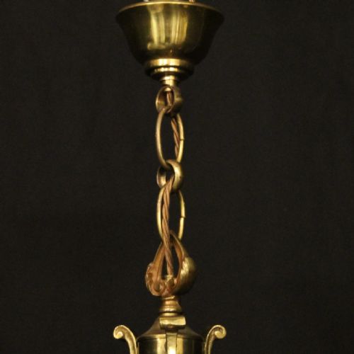 FRENCH PAIR OF GILDED ANTIQUE CONVEX HALL LANTERNS - ADDITIONAL PHOTO 9