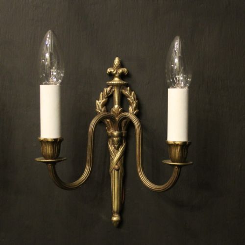 FRENCH SET OF 4 GILDED ANTIQUE WALL LIGHTS - ADDITIONAL PHOTO 1