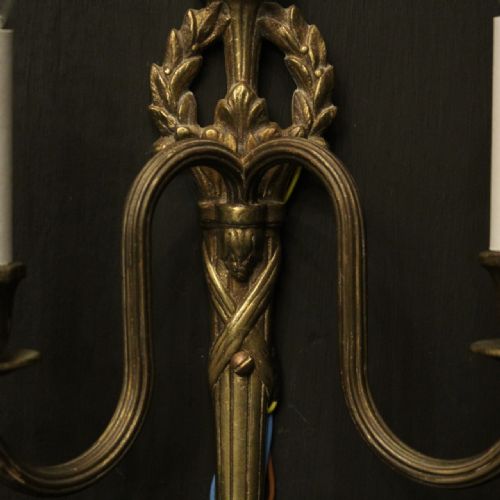 FRENCH SET OF 4 GILDED ANTIQUE WALL LIGHTS - ADDITIONAL PHOTO 4