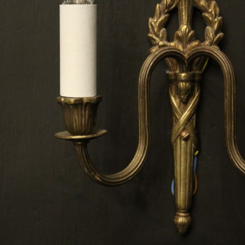FRENCH SET OF 4 GILDED ANTIQUE WALL LIGHTS - ADDITIONAL PHOTO 5