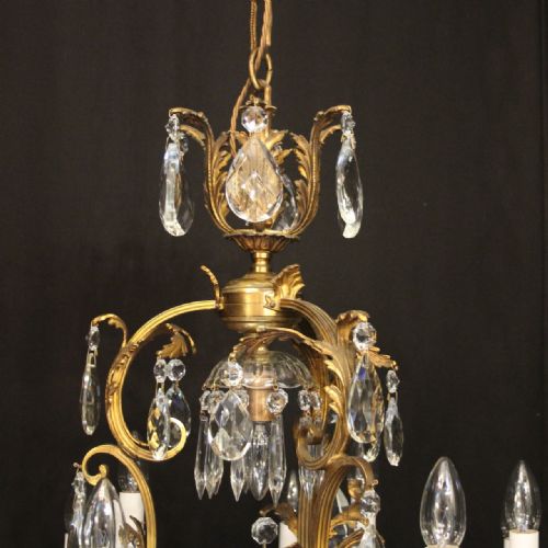 FRENCH GILDED BRONZE CRYSTAL 21 LIGHT ANTIQUE CHANDELIER - ADDITIONAL PHOTO 8