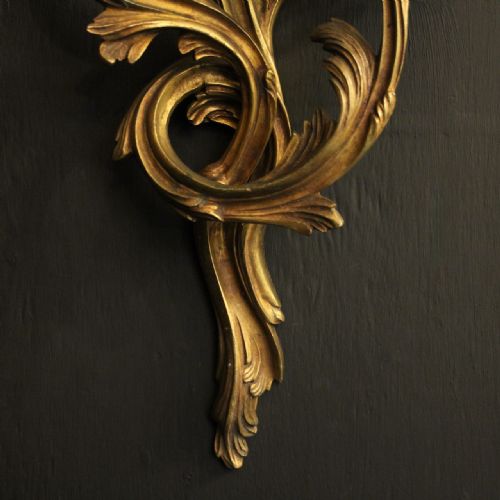 FRENCH PAIR OF GILDED BRONZE ANTIQUE WALL LIGHTS - ADDITIONAL PHOTO 5