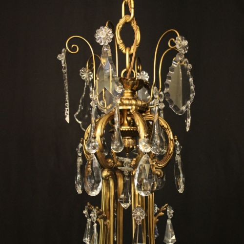 QUALITY FRENCH 18 LIGHT GILDED BRONZE CRYSTAL ANTIQUE CHANDELIER - ADDITIONAL PHOTO 2