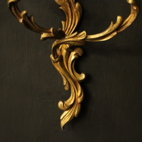 FRENCH PAIR OF GILDED BRASS ANTIQUE WALL LIGHTS - ADDITIONAL PHOTO 4