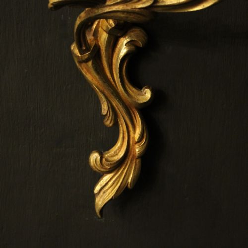 FRENCH PAIR OF GILDED BRASS ANTIQUE WALL LIGHTS - ADDITIONAL PHOTO 7