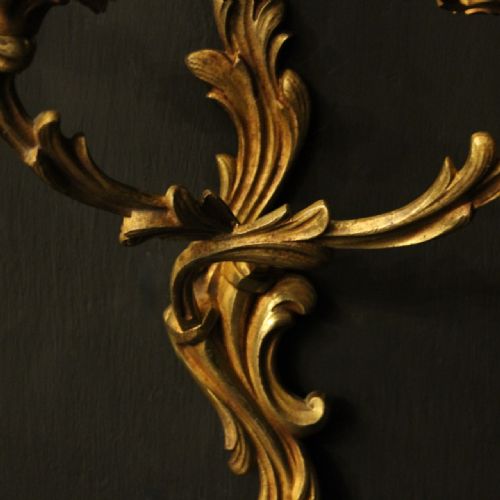FRENCH PAIR OF GILDED BRASS ANTIQUE WALL LIGHTS - ADDITIONAL PHOTO 8