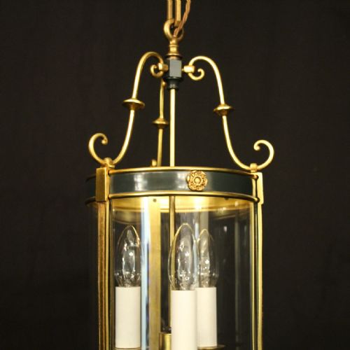 FRENCH EMPIRE GILDED BRASS ANTIQUE LANTERN - ADDITIONAL PHOTO 1