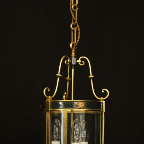 FRENCH EMPIRE GILDED BRASS ANTIQUE LANTERN - ADDITIONAL PHOTO 5