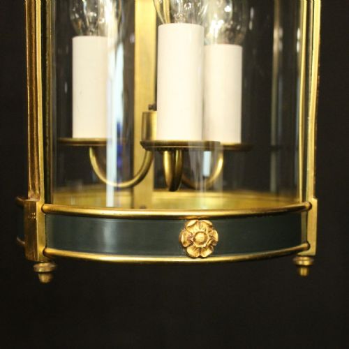 FRENCH EMPIRE GILDED BRASS ANTIQUE LANTERN - ADDITIONAL PHOTO 7