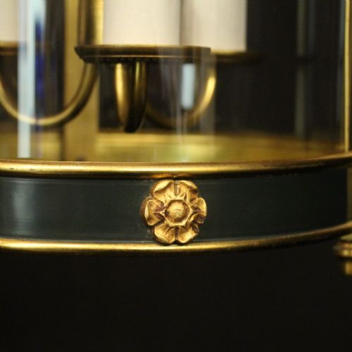 FRENCH EMPIRE GILDED BRASS ANTIQUE LANTERN - ADDITIONAL PHOTO 8