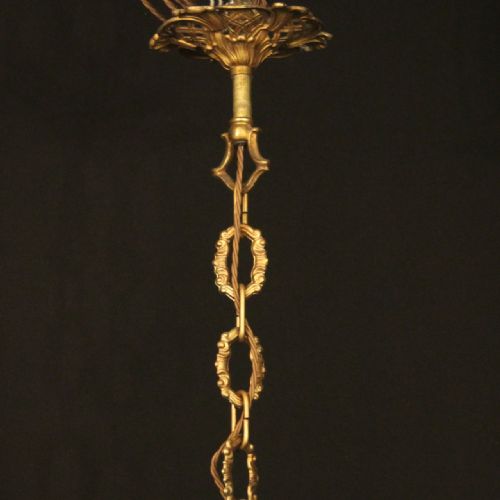FRENCH GILDED BRONZE CRYSTAL 13 LIGHT BIRDCAGE ANTIQUE CHANDELIER - ADDITIONAL PHOTO 9