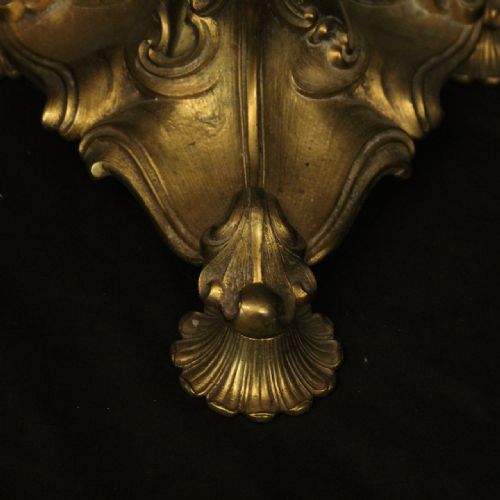 FRENCH GILDED BRONZE SINGLE ANTIQUE TABLE LAMP - ADDITIONAL PHOTO 8