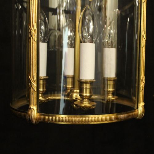 FRENCH PAIR OF GILDED BRONZE ANTIQUE LANTERNS - ADDITIONAL PHOTO 7