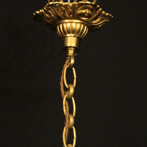 FRENCH PAIR OF GILDED BRONZE ANTIQUE LANTERNS - ADDITIONAL PHOTO 9