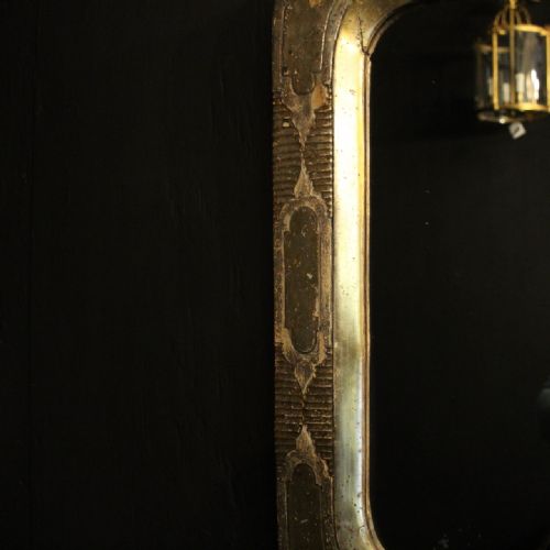 FRENCH LATE 19TH C GILDED ANTIQUE MIRROR - ADDITIONAL PHOTO 3