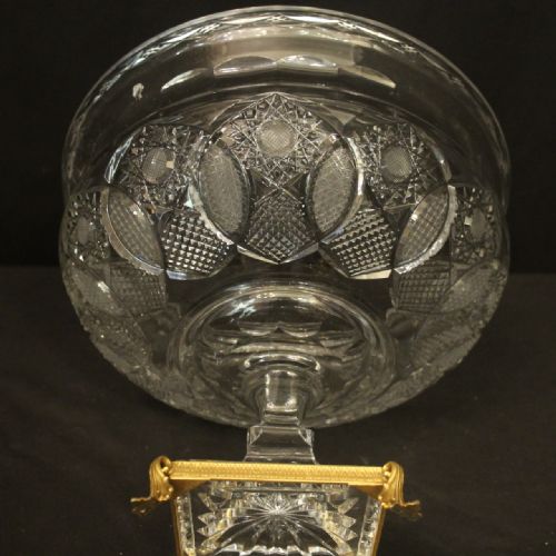 FRENCH CRYSTAL BOWL ON BRONZE BASE - ADDITIONAL PHOTO 1