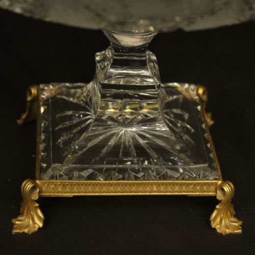 FRENCH CRYSTAL BOWL ON BRONZE BASE - ADDITIONAL PHOTO 3