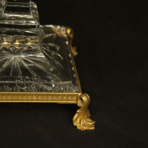 FRENCH CRYSTAL BOWL ON BRONZE BASE - ADDITIONAL PHOTO 4